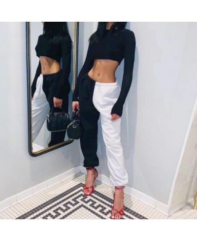 Women Casual Color Block Ankle Tied High Waist Pockets Harem Pants Long Trousers perfect gifts for women $30.92 - Pants & Capris