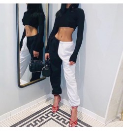 Women Casual Color Block Ankle Tied High Waist Pockets Harem Pants Long Trousers perfect gifts for women $30.92 - Pants & Capris