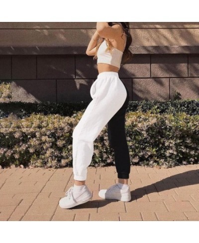 Women Casual Color Block Ankle Tied High Waist Pockets Harem Pants Long Trousers perfect gifts for women $30.92 - Pants & Capris