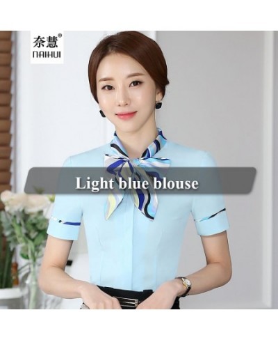 Women Bow Tie Blouse Fashion Spring short Sleeve blusa Tops Chinese Style Female Office ruffle Shirts Elegant Design Work Wea...