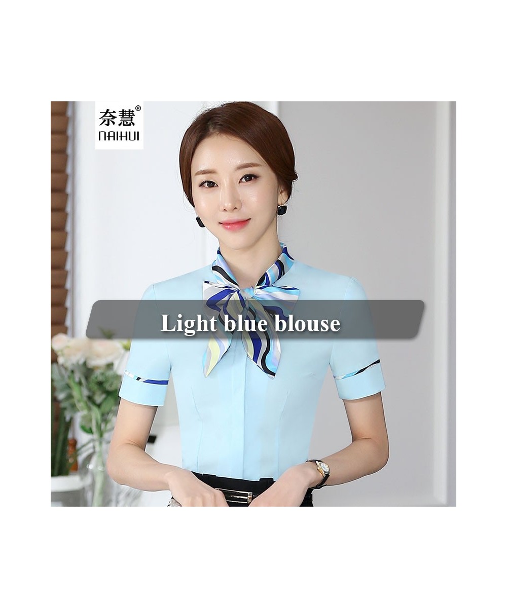 Women Bow Tie Blouse Fashion Spring short Sleeve blusa Tops Chinese Style Female Office ruffle Shirts Elegant Design Work Wea...