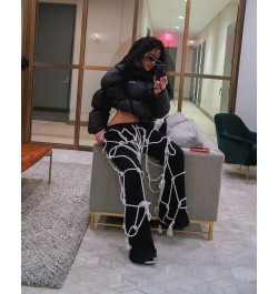 Fashion Women Pants Bandage Cross Flare Pants Streetwear Cargo Summer 2023 Clothes For Women Outfit $64.91 - Pants & Capris