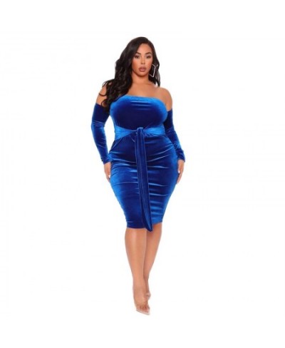 Plus Size Sexy Off Shoulder Long Sleeve Party Sheath Dress 4XL Winter New Year Sexy Evening Midi Bandage Dresses Club Outfits...