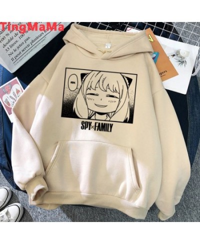 Japanese Anime Spy X Family Hoodies Women Kawaii Cartoon Winter Warm Clothes Khaki Streetwear Unisex Tops Sweatshirts Female ...