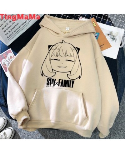 Japanese Anime Spy X Family Hoodies Women Kawaii Cartoon Winter Warm Clothes Khaki Streetwear Unisex Tops Sweatshirts Female ...