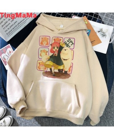 Japanese Anime Spy X Family Hoodies Women Kawaii Cartoon Winter Warm Clothes Khaki Streetwear Unisex Tops Sweatshirts Female ...