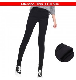 Sexy Tall 90'S Girl Stretchy Skinny Black Jeans Fleece Mom Winter High Elastic Waist Slim Warm Velvet Extra Long Pencil Pants...