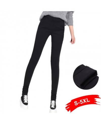 Sexy Tall 90'S Girl Stretchy Skinny Black Jeans Fleece Mom Winter High Elastic Waist Slim Warm Velvet Extra Long Pencil Pants...