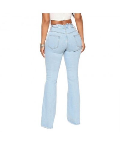 2023 Stretch Jeans Women's Vintage Fashion High Waist Flare Jeans Women Slim Spliced Bell Bottom Streetwear Wash Denim Trouse...