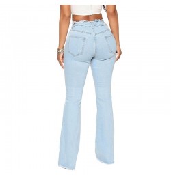 2023 Stretch Jeans Women's Vintage Fashion High Waist Flare Jeans Women Slim Spliced Bell Bottom Streetwear Wash Denim Trouse...