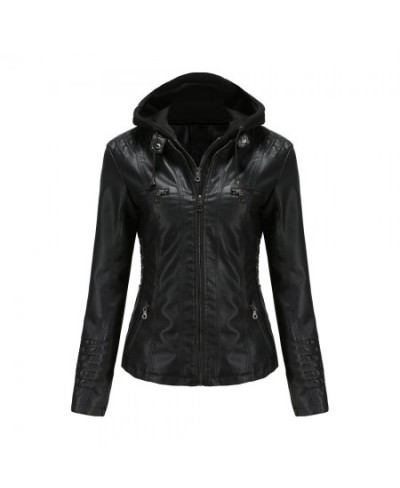 Plush and thicken Autumn Winter Pu Faux Leather Jackets Women Long Sleeve Zipper Slim Motor Biker Leather Coat Female Outwear...