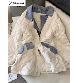 Winter Clothes Women Jacket Fake Two Denim Coat Korean Chic Patchwork Loose Oversized Parka Thin Street Clothe wore $62.92 - ...