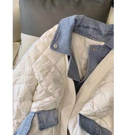 Winter Clothes Women Jacket Fake Two Denim Coat Korean Chic Patchwork Loose Oversized Parka Thin Street Clothe wore $62.92 - ...