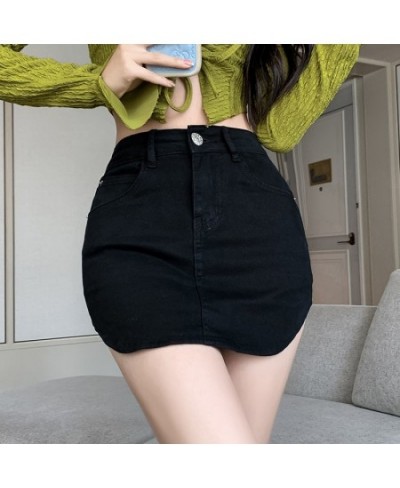 DEEPTOWN Cargo Denim Mini Skirt Women Solid High Waist A-line Bodycon Korean Streetwear Sexy Chic Pencil Skirt Summer Fashion...