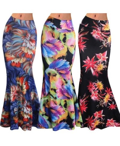 S-3xl Spring Elastic High-waist Long Pencil Skirt For Women 2023 Printed Pencil Maxi Skirt Faldas Largas Mujer Para Fiesta $2...