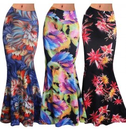 S-3xl Spring Elastic High-waist Long Pencil Skirt For Women 2023 Printed Pencil Maxi Skirt Faldas Largas Mujer Para Fiesta $2...