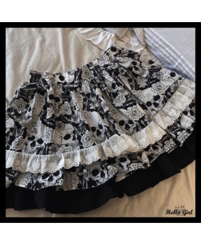 Punk Style Gothic Ball Gown Mesh Skirt Halter Lolita Skirt E-girl Black Gothic Emo Alt Grunge y2k Clothes $38.02 - Skirts