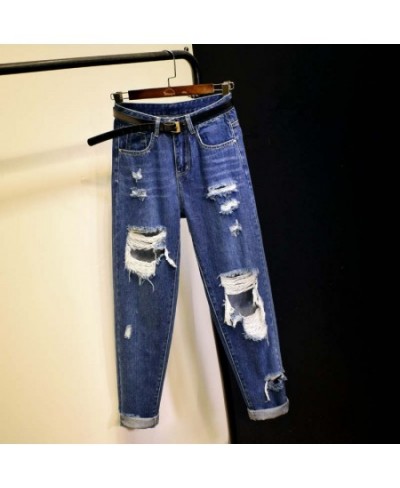 Streetwear High Waist Women Fashion Jeans Woman Girls Women Harem Pants Trousers Retro Casual Denim Bagge Ripped Mom Jeans $6...