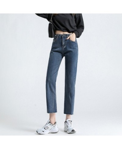 Jeans Women Loose High Waist Straight High Waist Pants Solid Color Wide Legs Retro Loose Women's Denim Trousers Thin Section ...