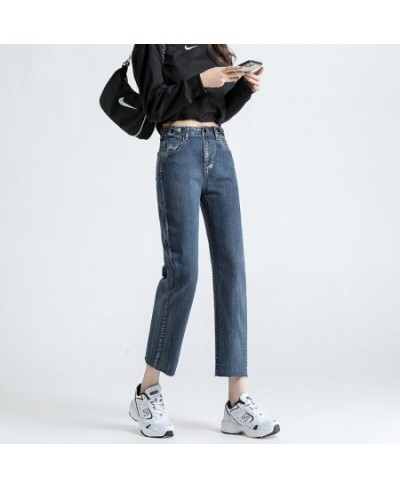 Jeans Women Loose High Waist Straight High Waist Pants Solid Color Wide Legs Retro Loose Women's Denim Trousers Thin Section ...