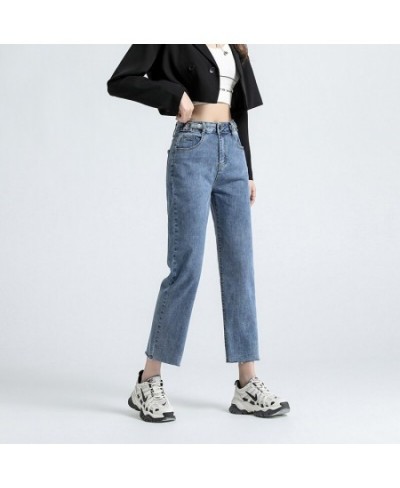 Jeans Women Loose High Waist Straight High Waist Pants Solid Color Wide Legs Retro Loose Women's Denim Trousers Thin Section ...