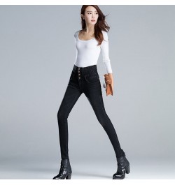 Women Winter velvet Jeans High Waisted jeans Skinny Pants Elastic Waist Casual Jeans For Women Warm Jeans woman jeans $49.61 ...