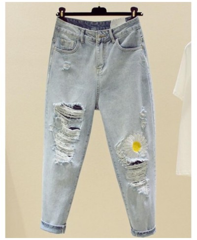 Women's Destroy Wash Jeans Personality Big Hole Jeans Fashion Harem Pants Beggar Pants Women $55.52 - Jeans