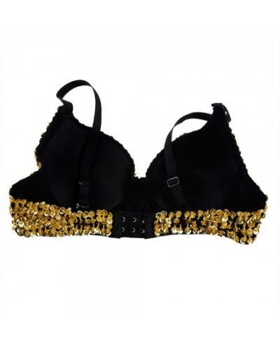 Sexy Women's Beaded Sequins Embellished Chrysanthemum Bra B/ C Cup Belly Dance Underwear Push Up 63 $28.59 - Underwear