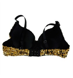 Sexy Women's Beaded Sequins Embellished Chrysanthemum Bra B/ C Cup Belly Dance Underwear Push Up 63 $28.59 - Underwear