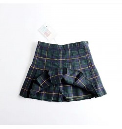 Green Plaid Summer Women Skirt Side Button High Waist Stitching Student Pleated Skirts Female Cute Sweet Mini Skirt $71.79 - ...