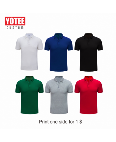 2023 summer casual business high quality short sleeve personal company group custom POLO shirt cotton men and women custom $2...