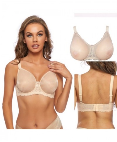 LACE Pocket Bra for Silicone Breastforms Mastectomy Crossdresser Cosplay $44.72 - Underwear