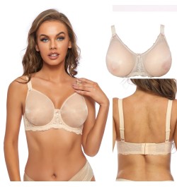 LACE Pocket Bra for Silicone Breastforms Mastectomy Crossdresser Cosplay $44.72 - Underwear