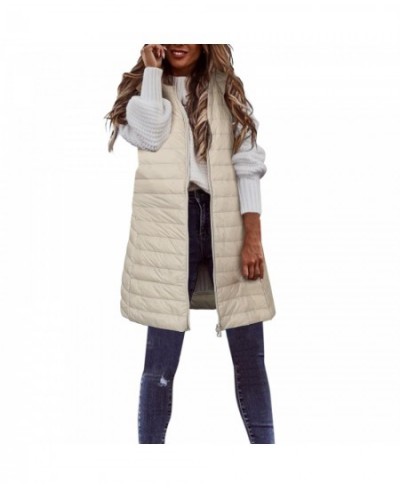 Ultra-light Winter Down Jacket For Women Long Style Down Coats Sleeveless Feather Warm Waistcoat Down Vest Outerwear Coats $4...