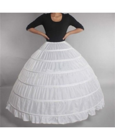 Puffy 6 Hoops Wedding Petticoat Crinoline Slip Bridal Underskirt High Quality $34.41 - Skirts