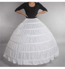 Puffy 6 Hoops Wedding Petticoat Crinoline Slip Bridal Underskirt High Quality $34.41 - Skirts