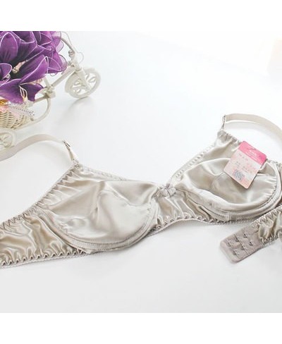 Comfortable silk bra mulberry silk double faced silk underwear sponge b cup thin $24.52 - Underwear