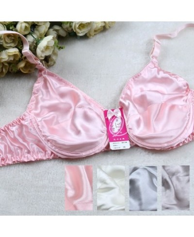 Comfortable silk bra mulberry silk double faced silk underwear sponge b cup thin $24.52 - Underwear