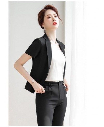 Novelty Green Summer Short Sleeve Formal Women Business Suits with Skirt and Tops Ladies Office Work Wear Professional Blazer...