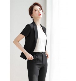 Novelty Green Summer Short Sleeve Formal Women Business Suits with Skirt and Tops Ladies Office Work Wear Professional Blazer...