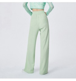 Casual Pants Women Texture Pants Ins Trend 2023 Spring New Color Contrast Letter Wide Leg Pants Trend $46.10 - Bottoms