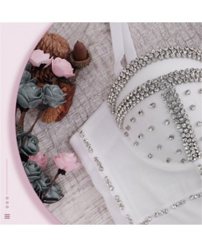 Rhinestone Diamond Sequin Tank Top Women Bra Camis Shirt Woman Clothing y2k Shaper Sexy Corset Ladies Crop Tops Blusas $43.89...