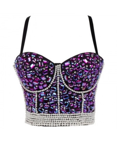 Rhinestone Diamond Sequin Tank Top Women Bra Camis Shirt Woman Clothing y2k Shaper Sexy Corset Ladies Crop Tops Blusas $43.89...