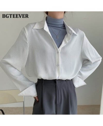 Office Ladies Striped Women Blouses Tops Full Sleeve Loose Women Shirts Elegant Spring Blusas Mujer 2023 $35.53 - Women Tops