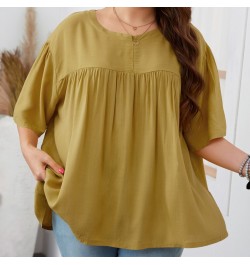 Plus Size Women Clothing Pure Color Ruffles Loose Casual Cool Summer Women's Shirts 2022 Modest Elegant Big Size Women's $45....