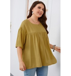 Plus Size Women Clothing Pure Color Ruffles Loose Casual Cool Summer Women's Shirts 2022 Modest Elegant Big Size Women's $45....