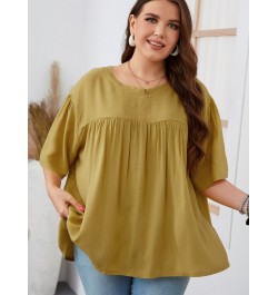 Plus Size Women Clothing Pure Color Ruffles Loose Casual Cool Summer Women's Shirts 2022 Modest Elegant Big Size Women's $45....