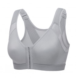 Women's Plus Size Full Coverage Front Closure Wire Free Back Support Posture Bra $53.66 - Underwear