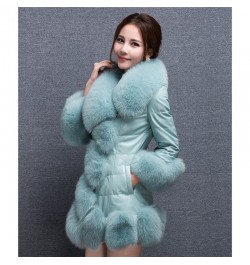 Faux fur coat women winter new Korean long-sleeve fur collar S-3XL white purple black slim fashion faux fur coat LR292 $100.6...