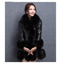 Faux fur coat women winter new Korean long-sleeve fur collar S-3XL white purple black slim fashion faux fur coat LR292 $100.6...